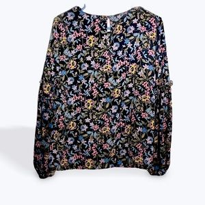 CeCe puff long sleeve floral blouse perfect for Spring